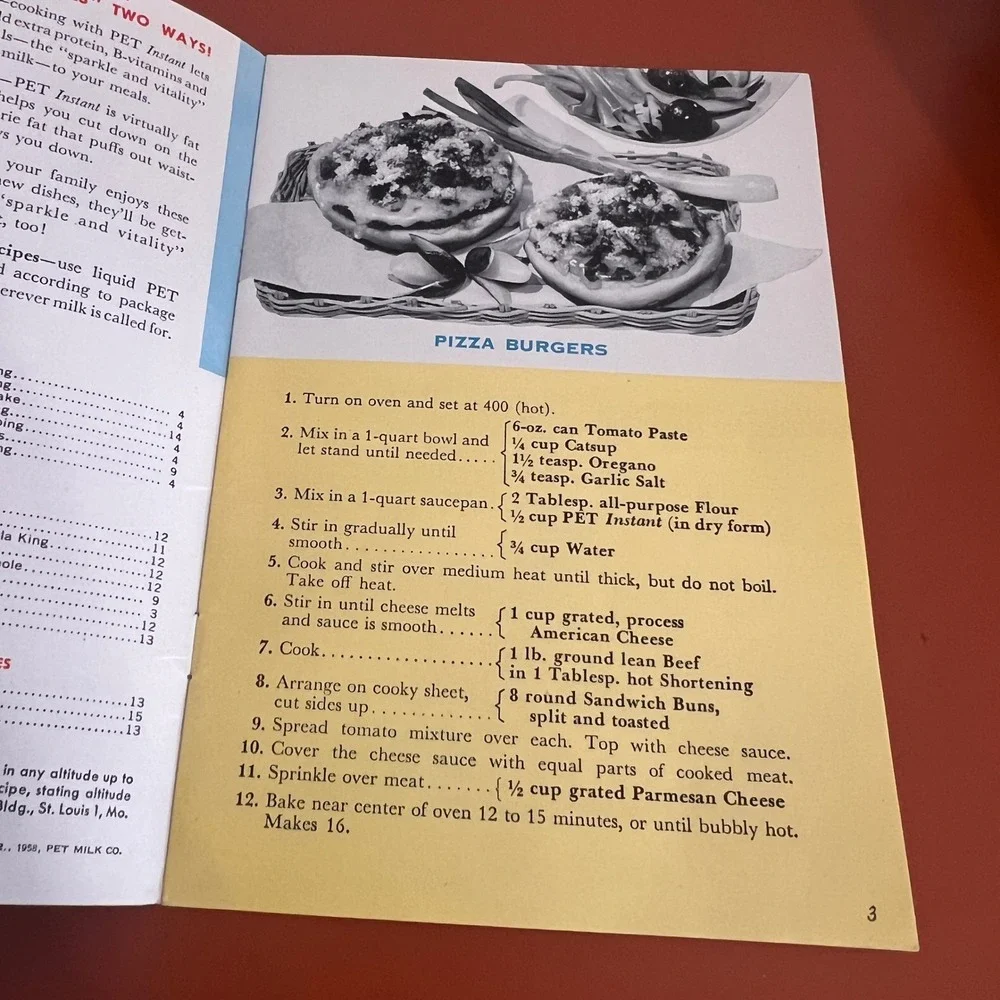 Vintage 1958 Pet Milk Co Sparkle In Your Meals Recipe Booklet Mary Lee Taylor